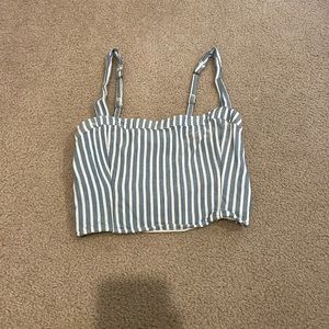 Blue and white tank top